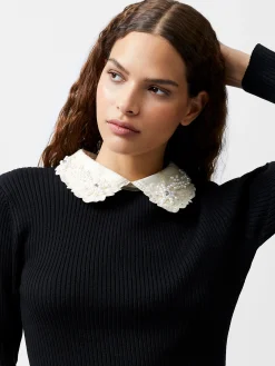 French Connection Jumpers & Cardigans-Krista Embellished Knit Top