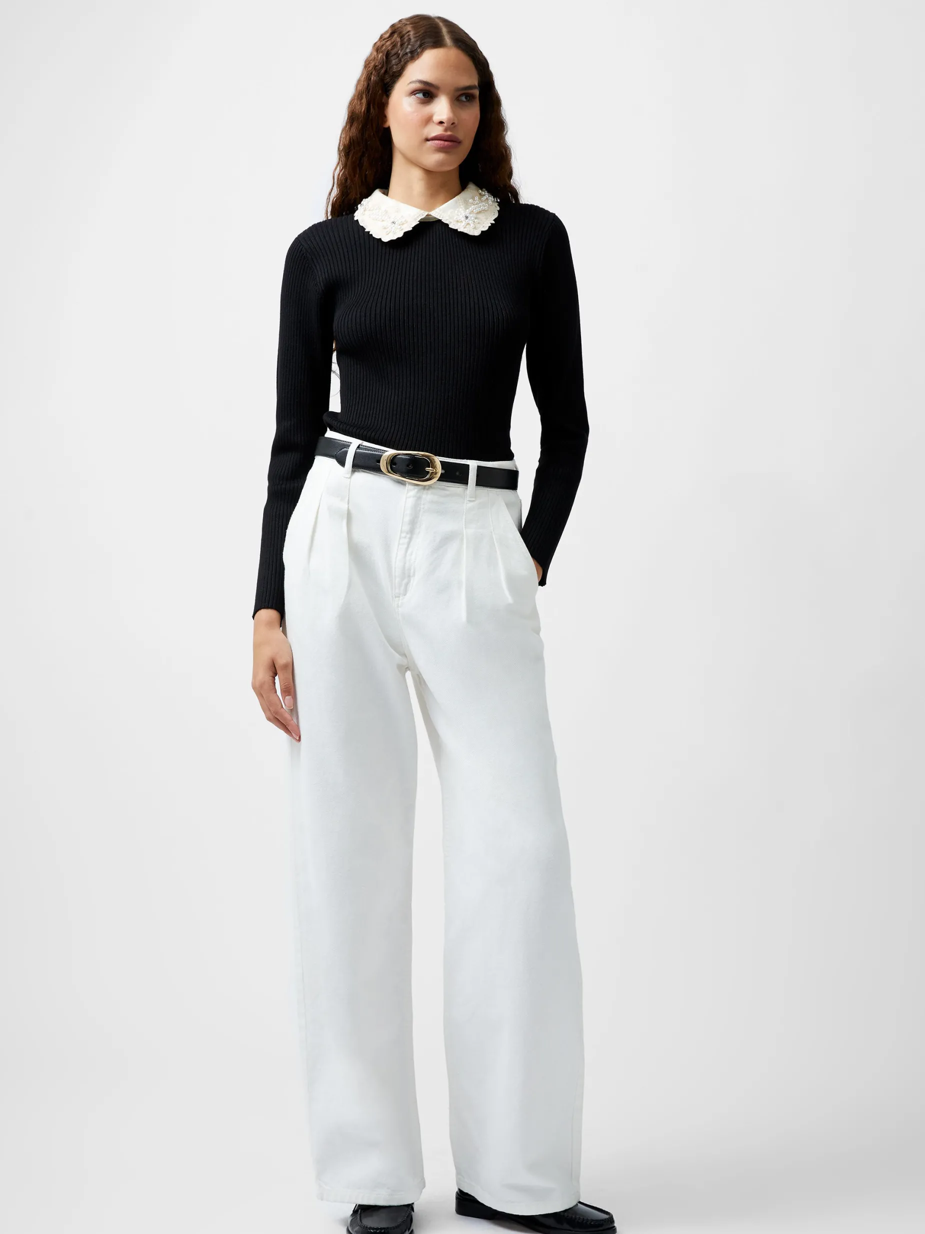 French Connection Jumpers & Cardigans-Krista Embellished Knit Top