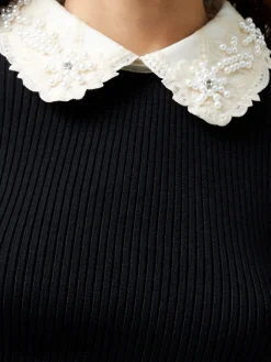 French Connection Jumpers & Cardigans-Krista Embellished Knit Top