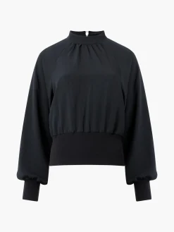 French Connection Tops-Krista Knit Long Sleeve Stand Neck Top