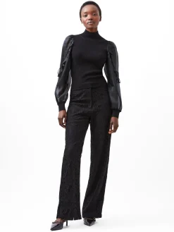 French Connection Jumpers & Cardigans-Krista Organza Puff Sleeve Top
