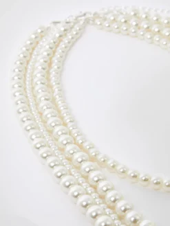 Women French Connection Jewellery|Jewellery-Layered Faux Pearl Necklace
