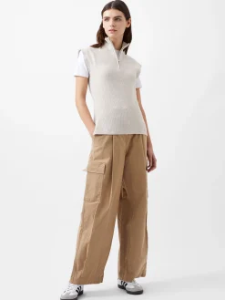 French Connection Jumpers & Cardigans-Lightweight Recycled Vhari Half Zip Vest