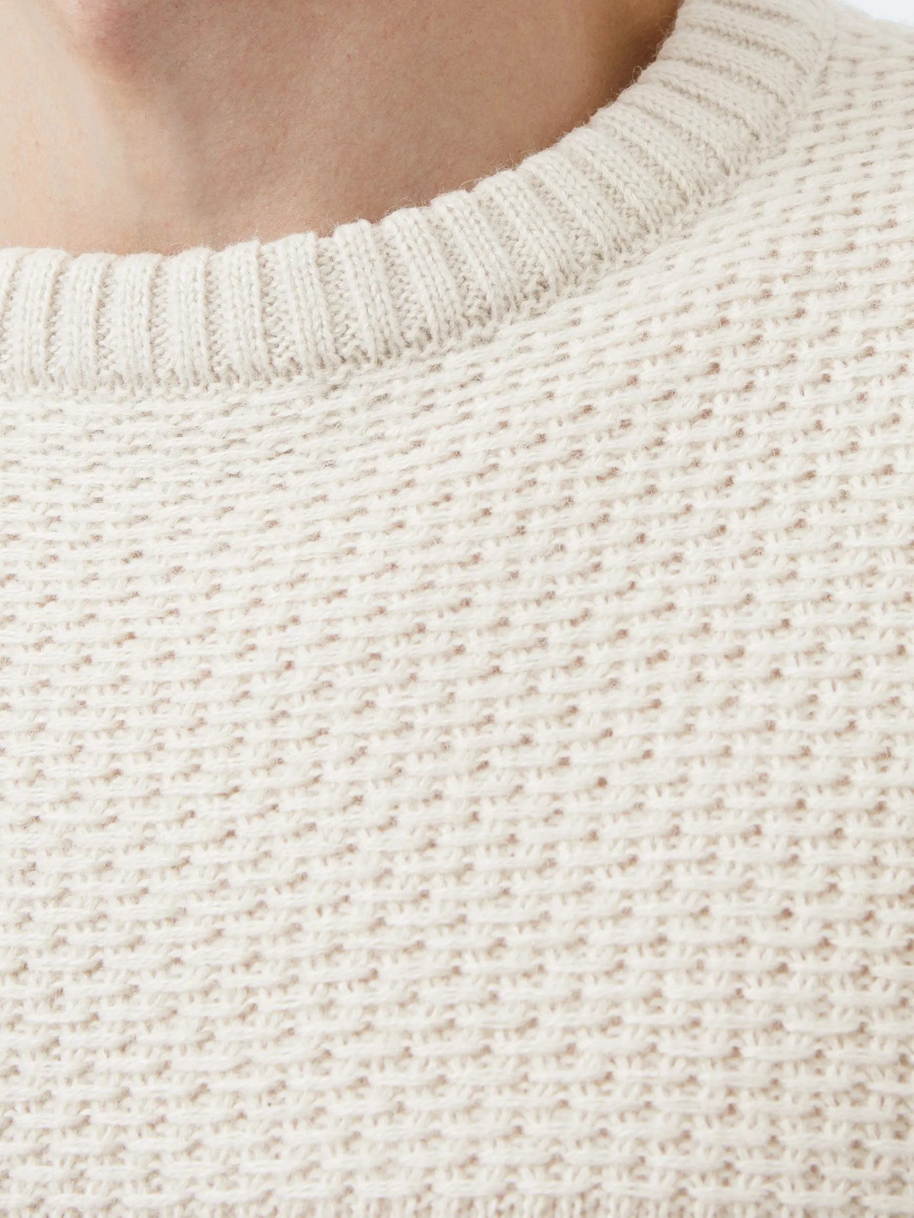 French Connection Knitwear-Link Stitch Crew Neck Jumper