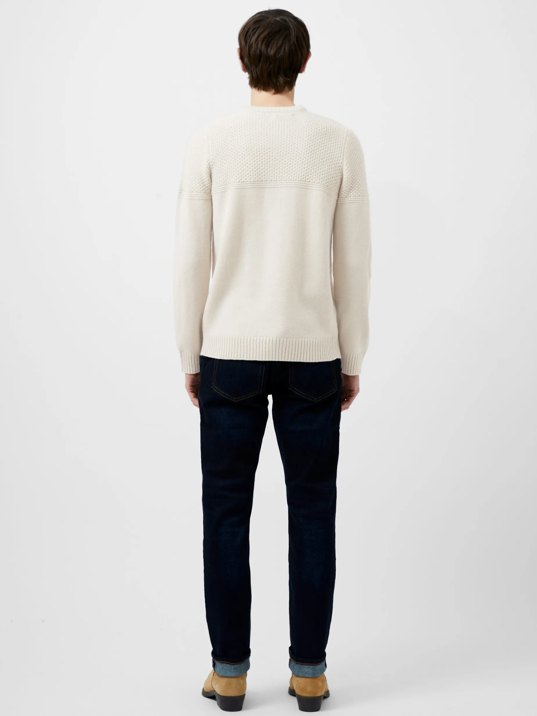 French Connection Knitwear-Link Stitch Crew Neck Jumper
