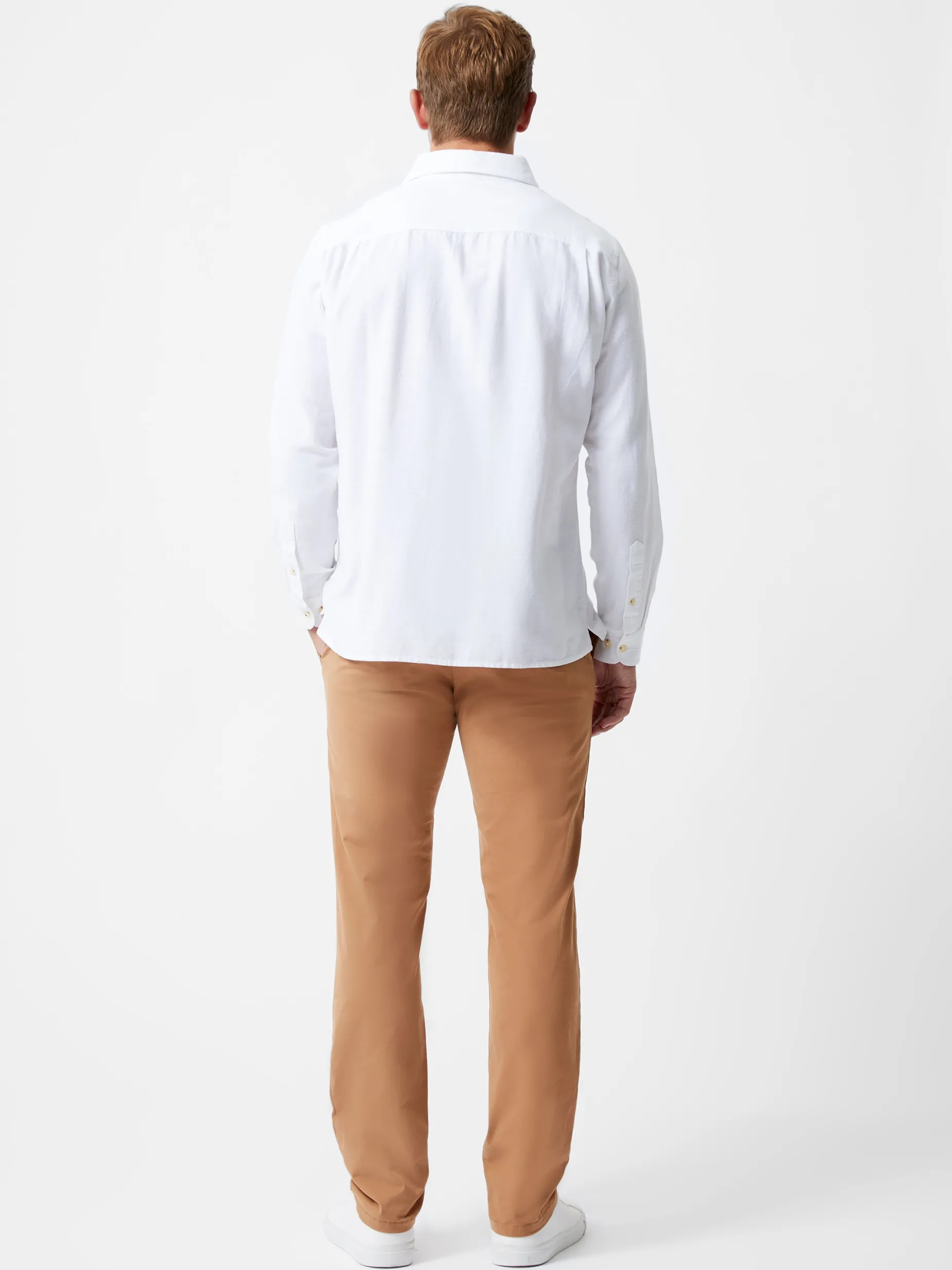 French Connection Shirts-Long Sleeve Linen Blend Shirt