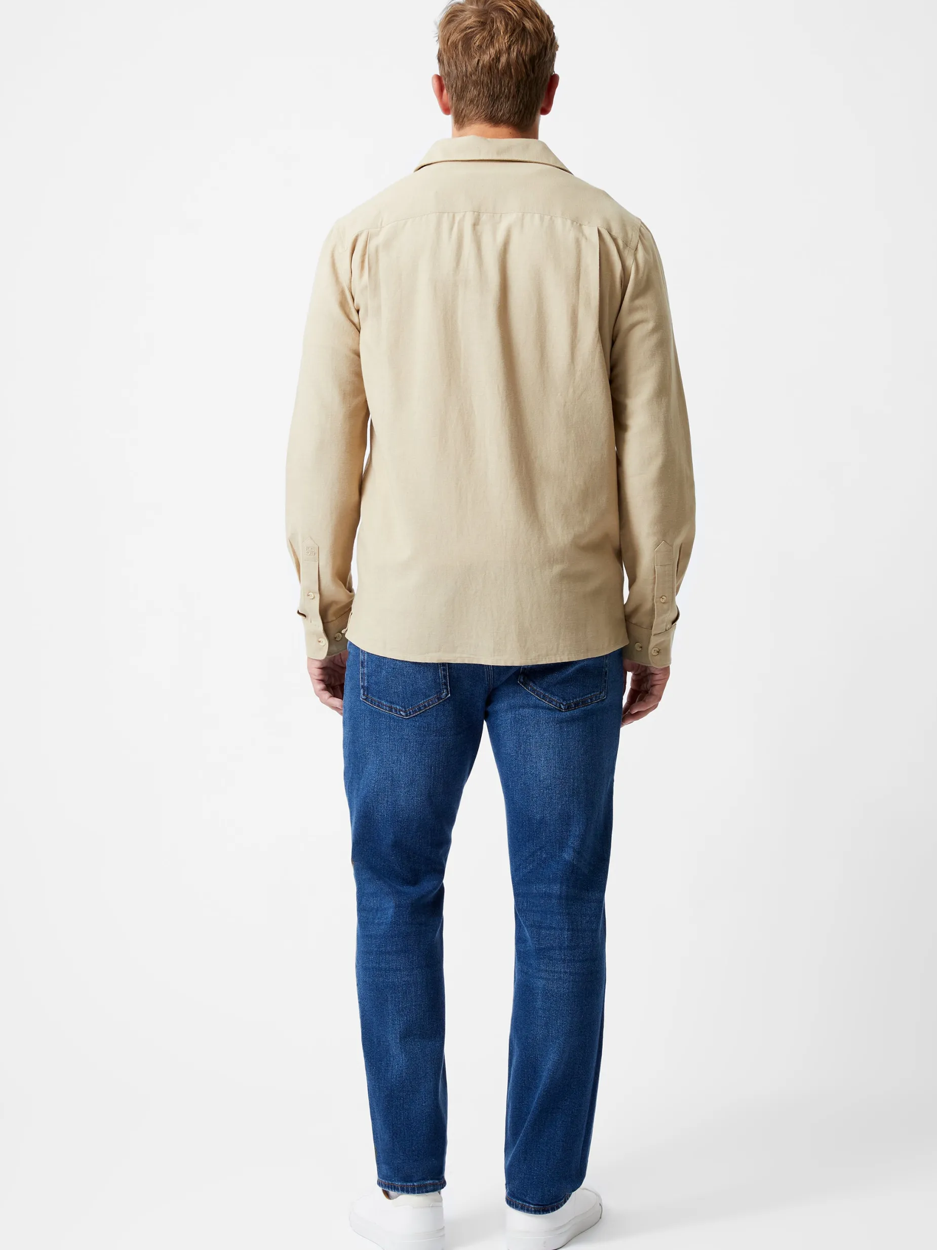 French Connection Shirts-Long Sleeve Linen Blend Shirt