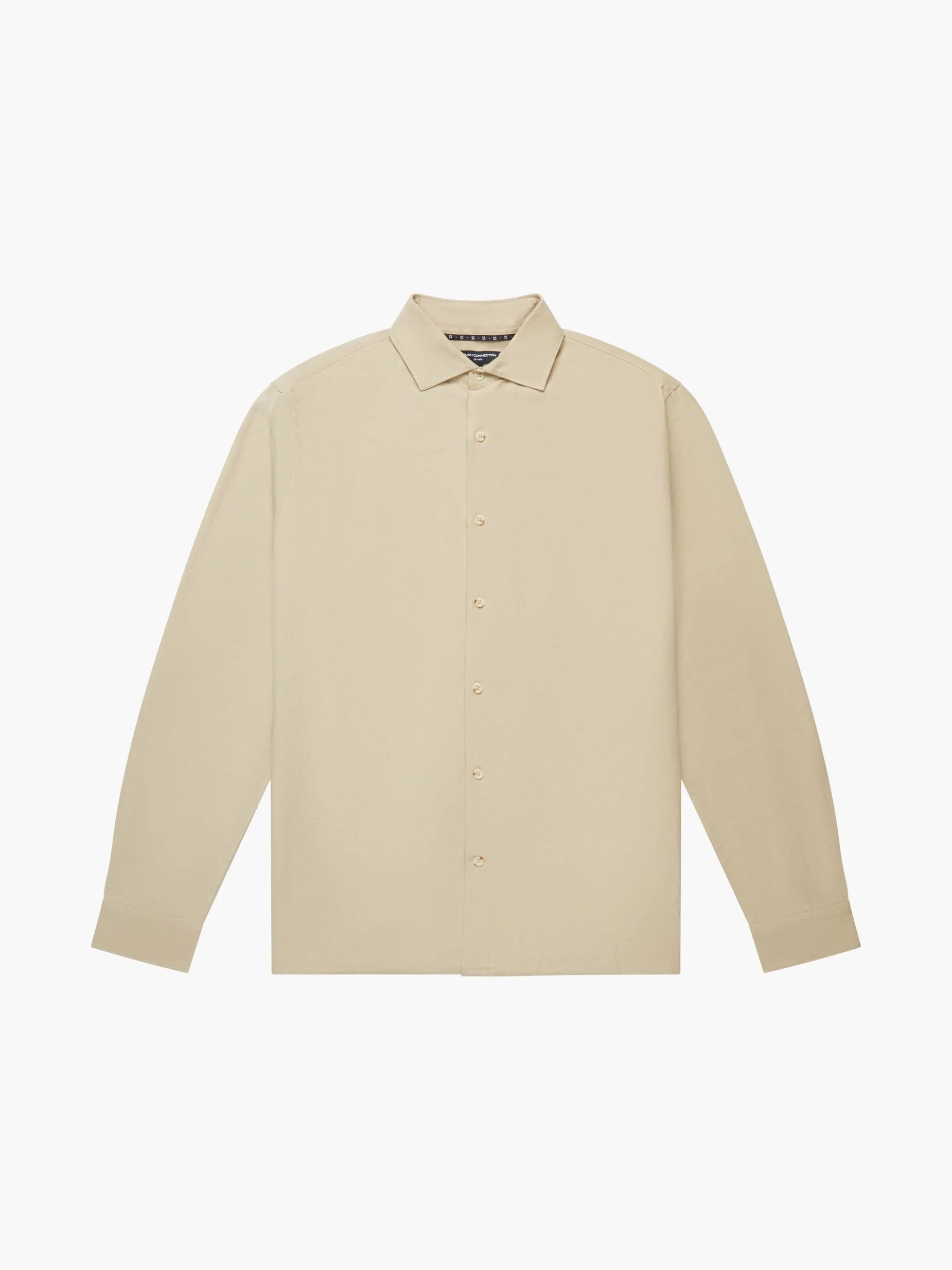French Connection Shirts-Long Sleeve Linen Blend Shirt