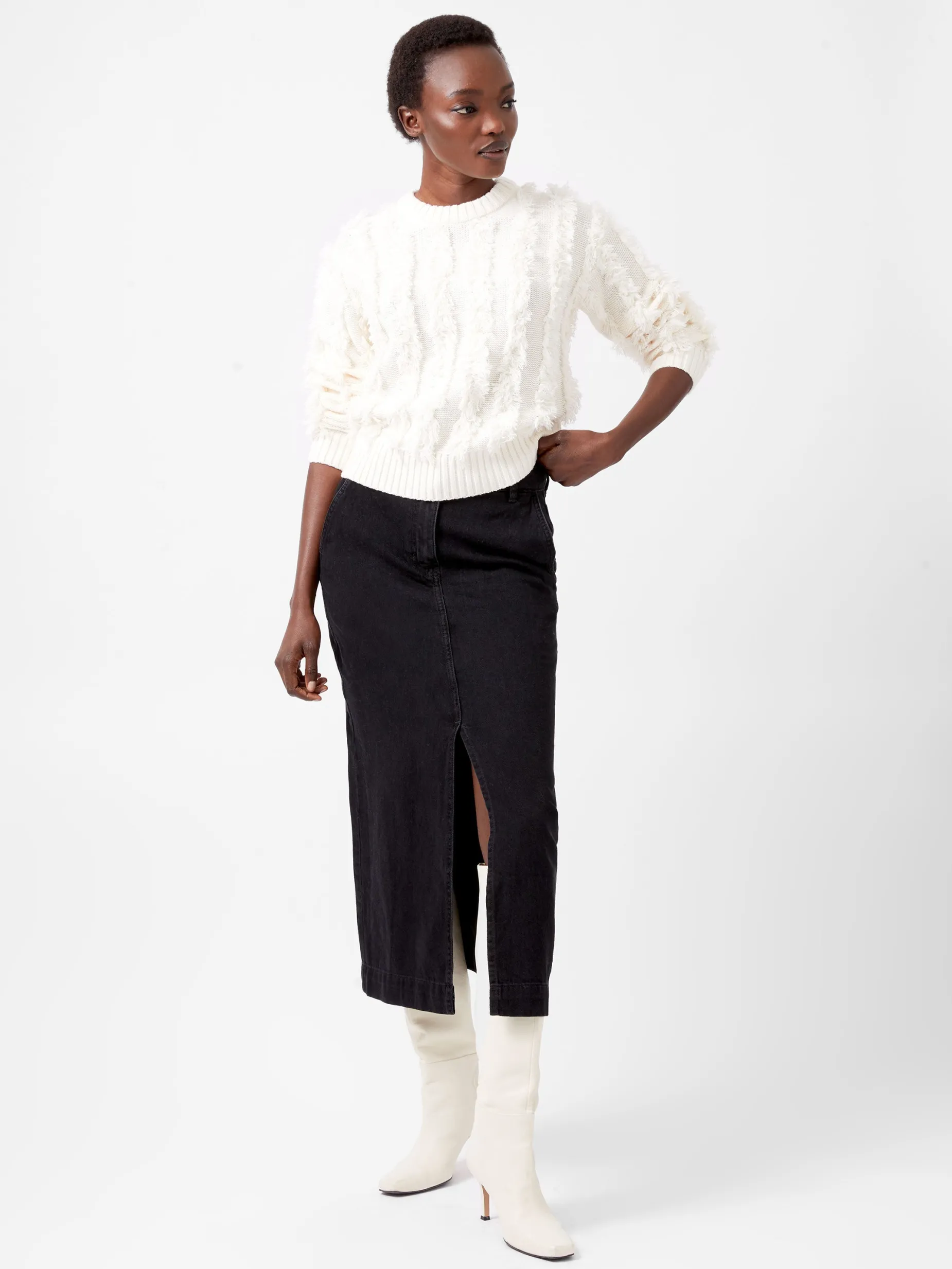 French Connection Jumpers & Cardigans-Malika Fringed Jumper