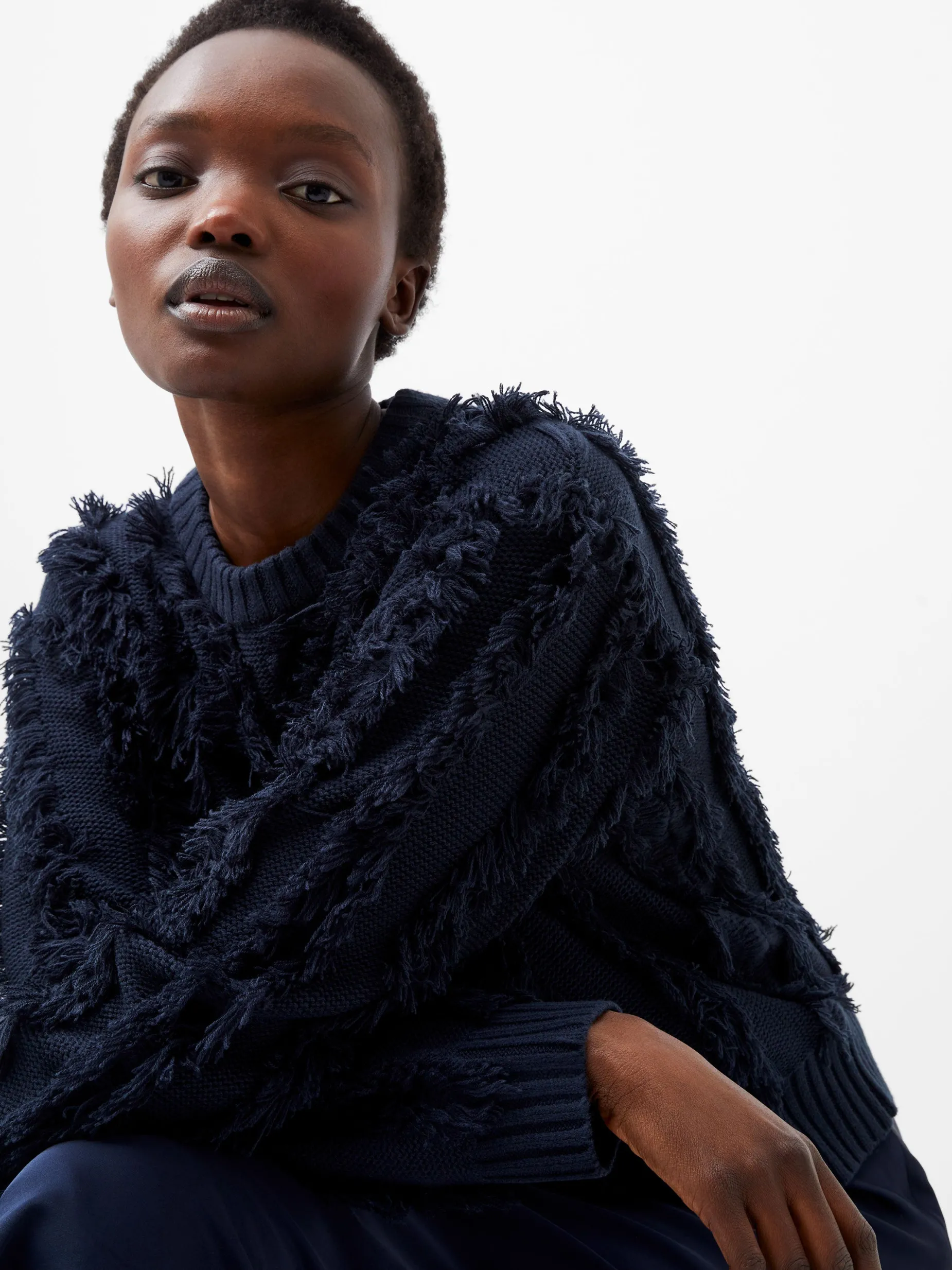 French Connection Jumpers & Cardigans-Malika Fringed Jumper