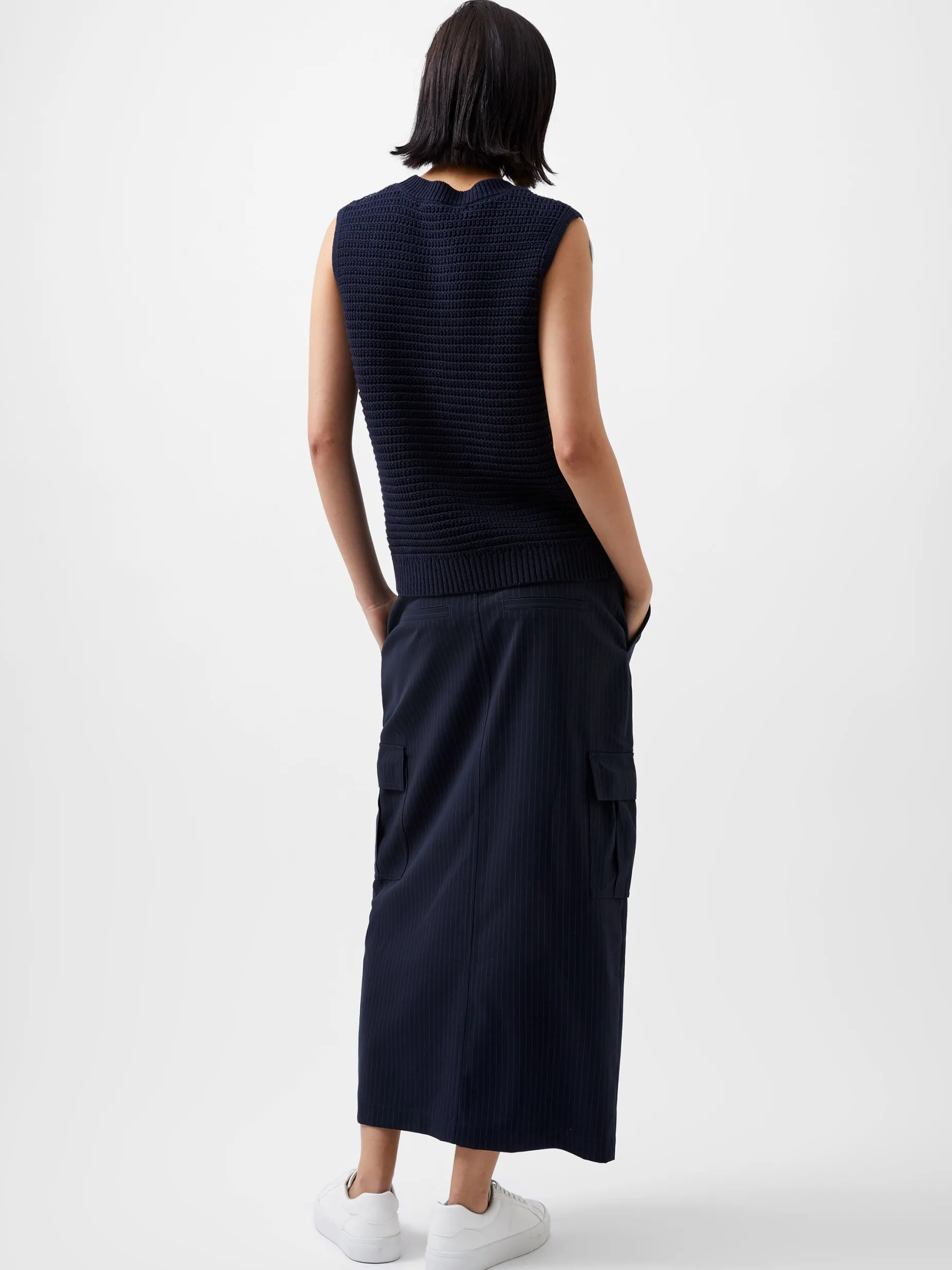 French Connection Jumpers & Cardigans-Manda Open Knit Vest