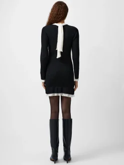 French Connection Dresses|Mini Dresses-Melody Pleated Mix Mini Dress