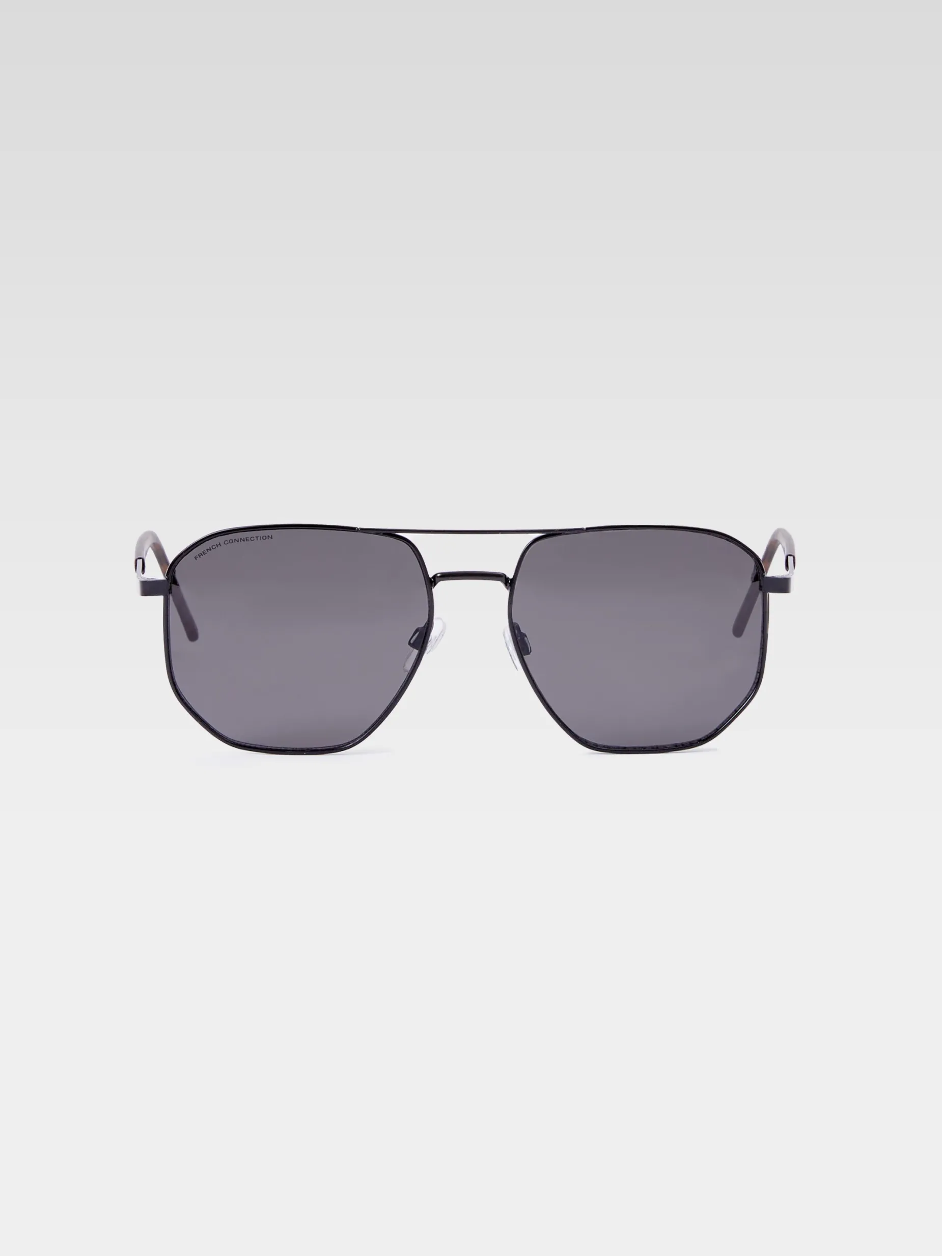French Connection Sunglasses-Metal D-Frame Sunglasses