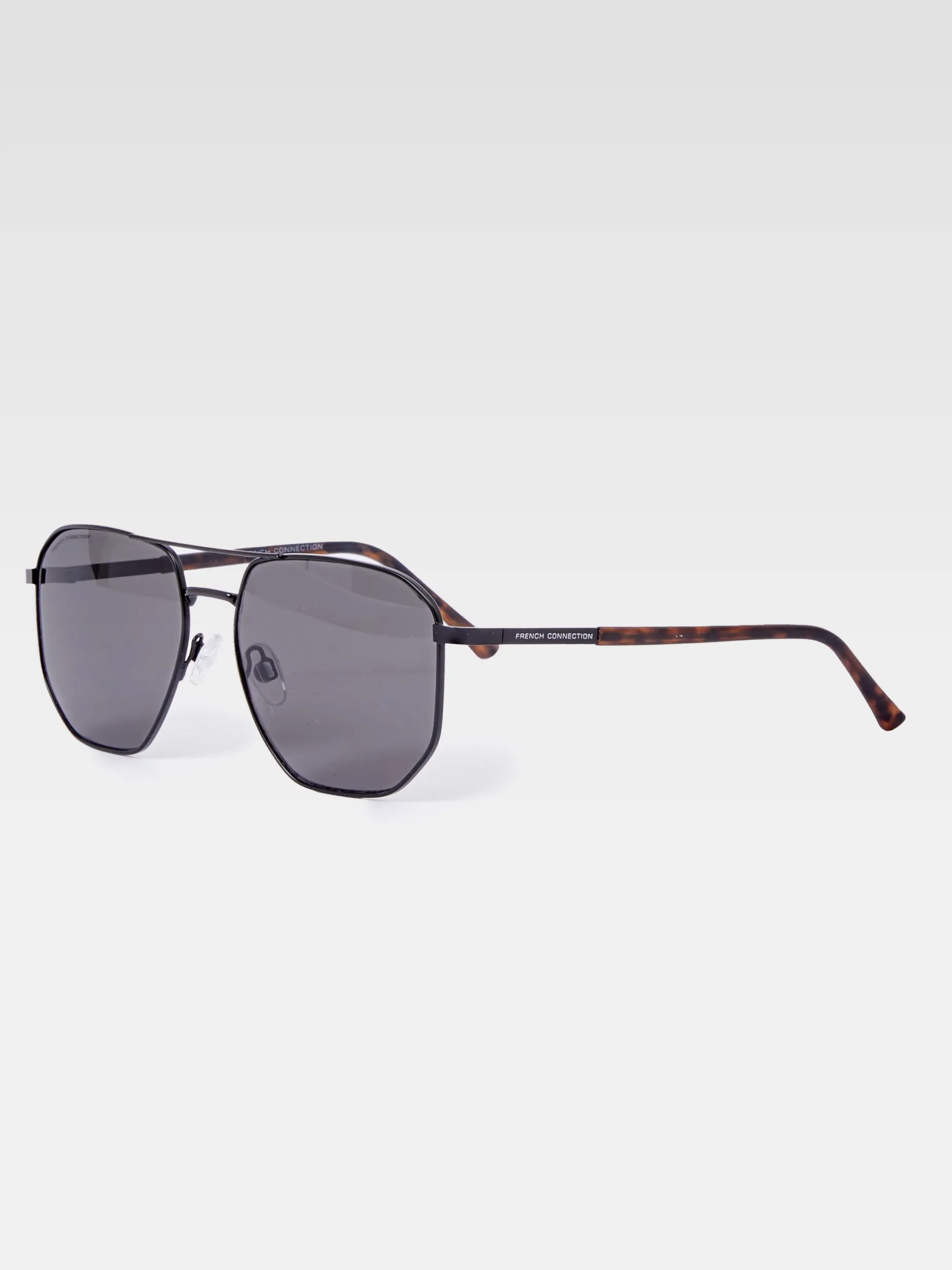 French Connection Sunglasses-Metal D-Frame Sunglasses
