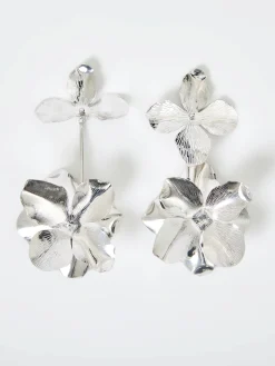 Women French Connection Jewellery|Jewellery-Metal Floral Drop Earrings