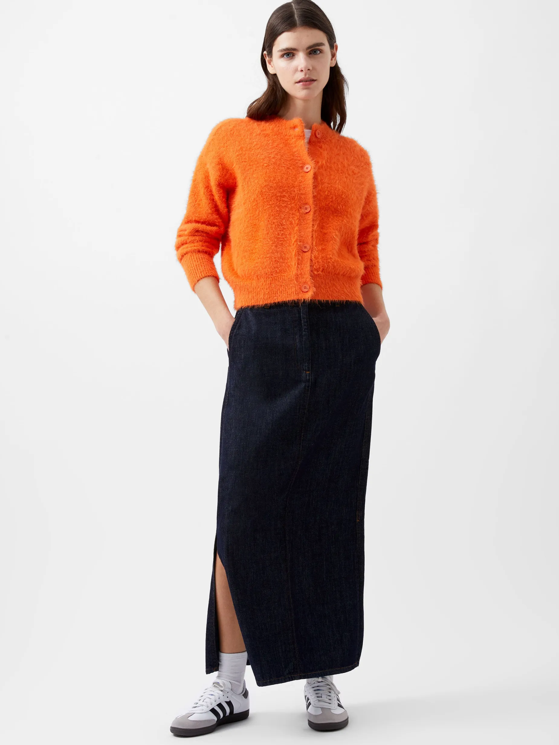 French Connection Jumpers & Cardigans-Molly Feather Long Sleeve Cardigan