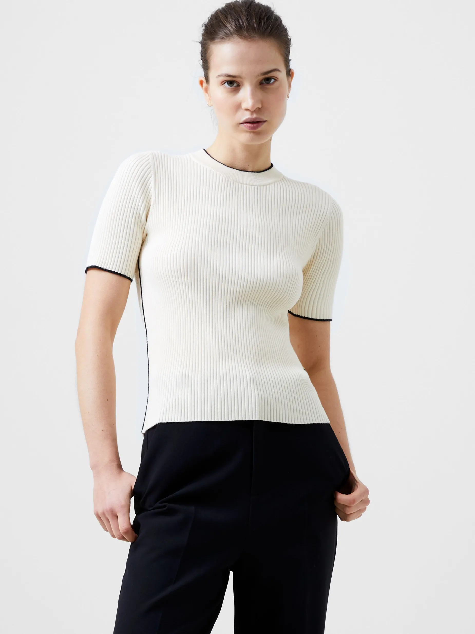 French Connection Jumpers & Cardigans-Mozza Short Sleeve Jumper