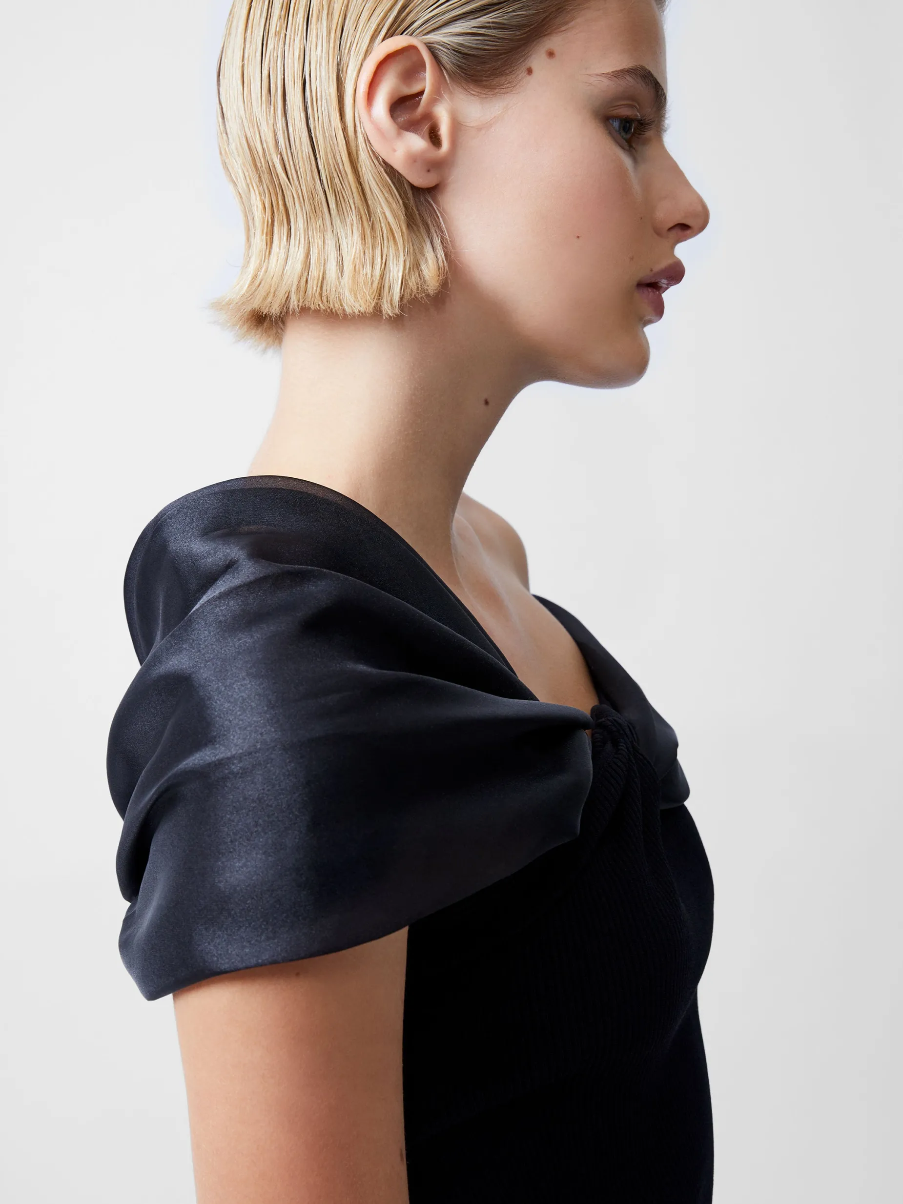 French Connection Tops|Jeans & A Nice Top-Noelani Asymmetrical Organza Off Shoulder Top