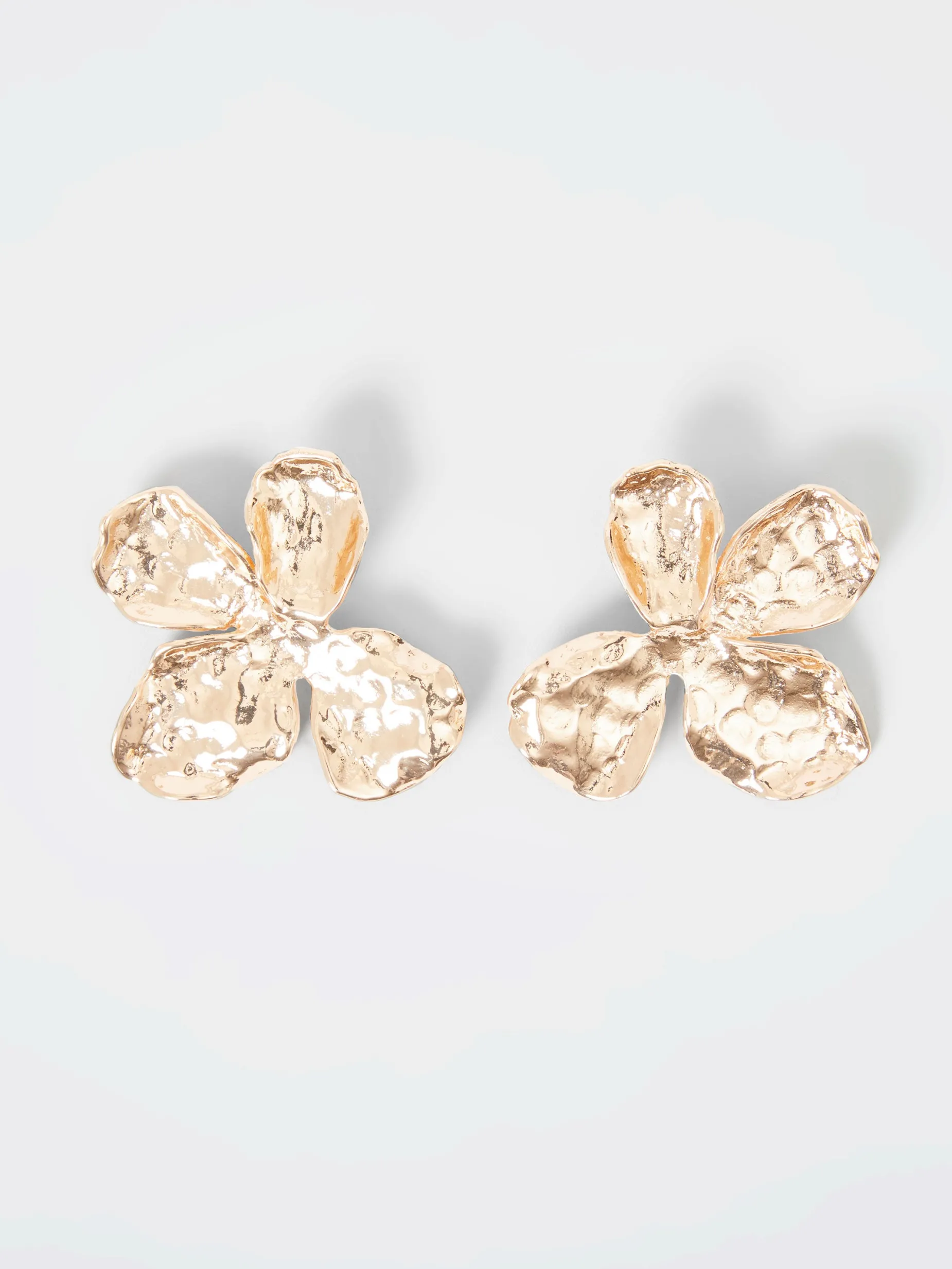 Women French Connection Jewellery|Jewellery-Oversized Hammered Flower Stud Earrings