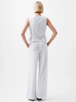 Women French Connection Coats & Jackets|Co-Ords-Pinstripe Cropped Waistcoat