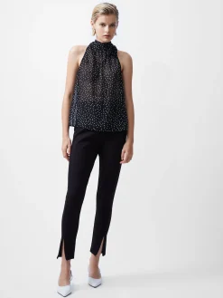French Connection Tops|Jeans & A Nice Top-Polka Dot Rosetta Halterneck Top