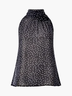 French Connection Tops|Jeans & A Nice Top-Polka Dot Rosetta Halterneck Top