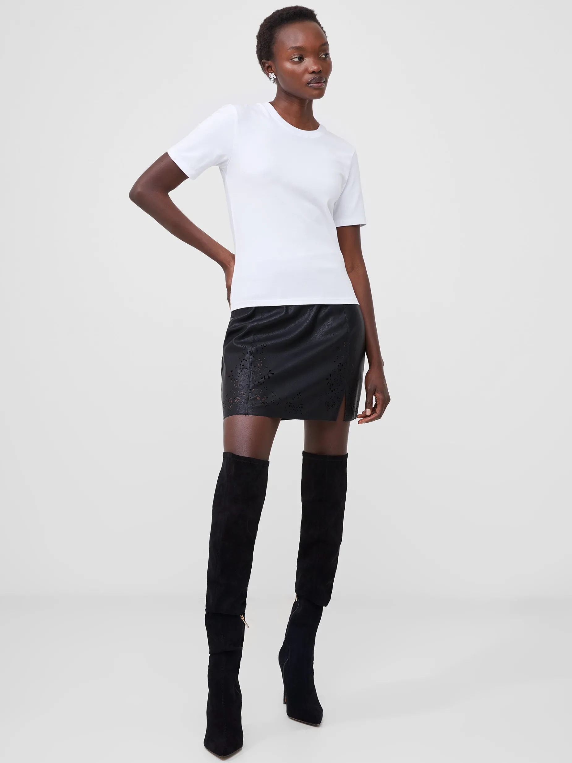 French Connection Tops-Rallie Cotton Crew Neck T-Shirt