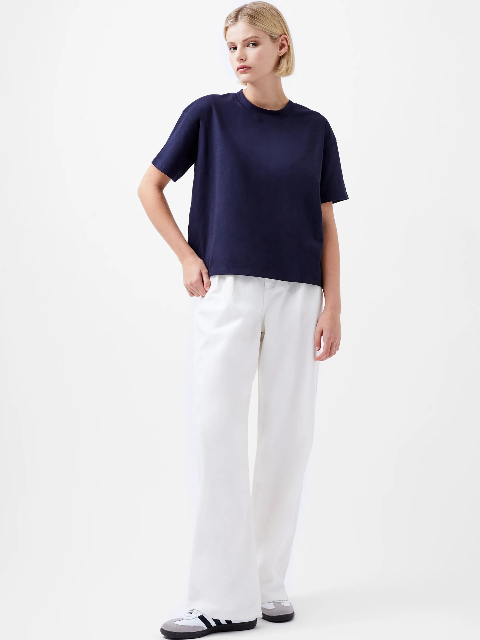French Connection Tops-Rallie Cotton Short Sleeve T-Shirt