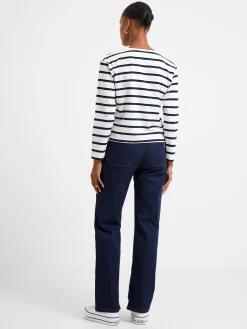 French Connection Tops-Rallie Stripe Slash Neck Top