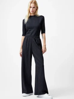 French Connection Trousers|Co-Ords-Regina Jersey Pinstripe Wide Leg Trousers