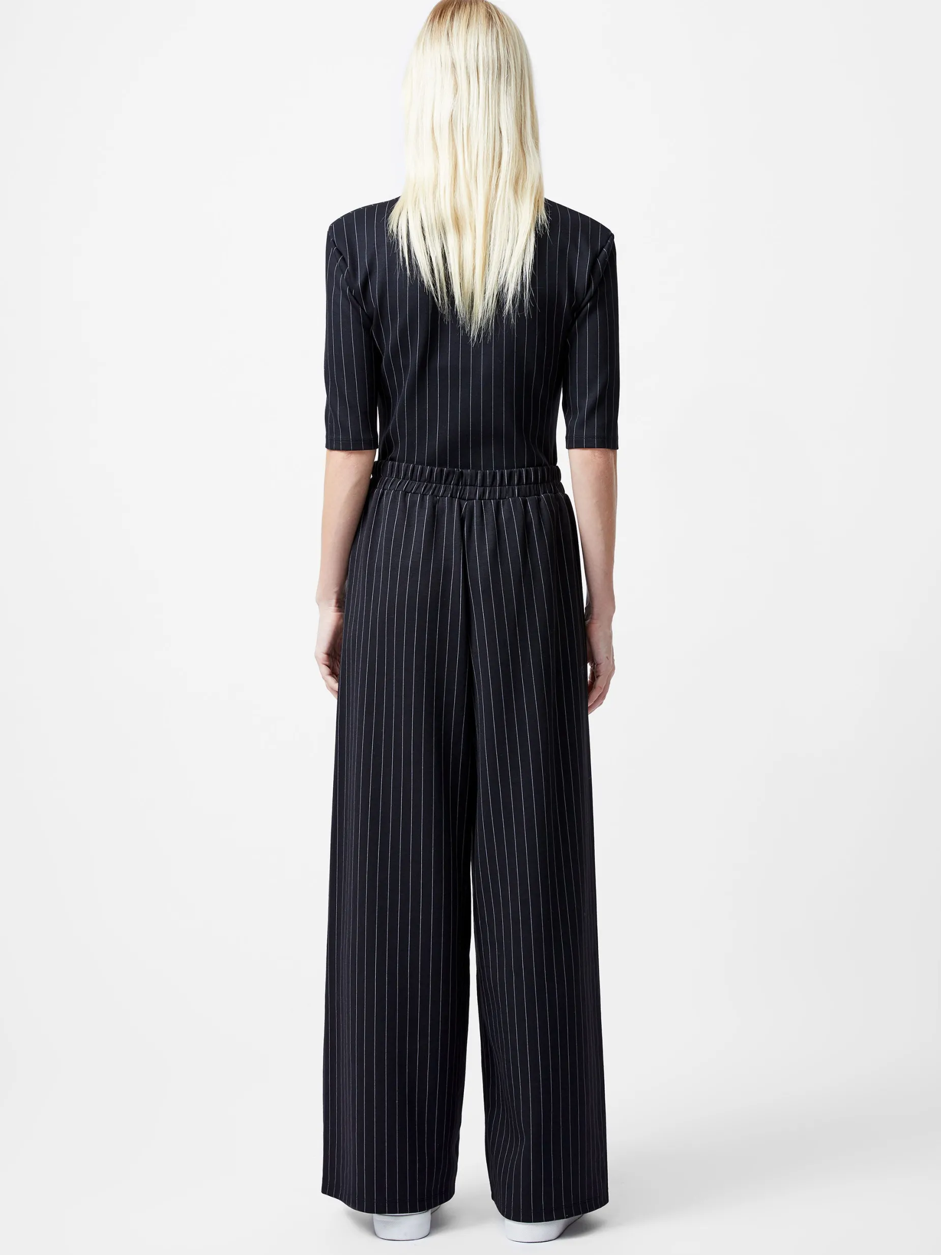 French Connection Trousers|Co-Ords-Regina Jersey Pinstripe Wide Leg Trousers