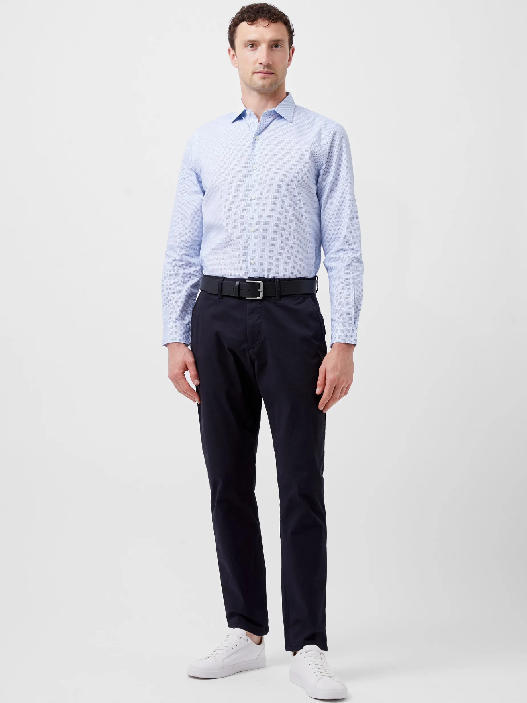 French Connection Shirts-Regular Fit Classic Collar Geo Shirt