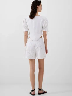 French Connection Co-Ords-Rhodes Cotton Embroidered Top