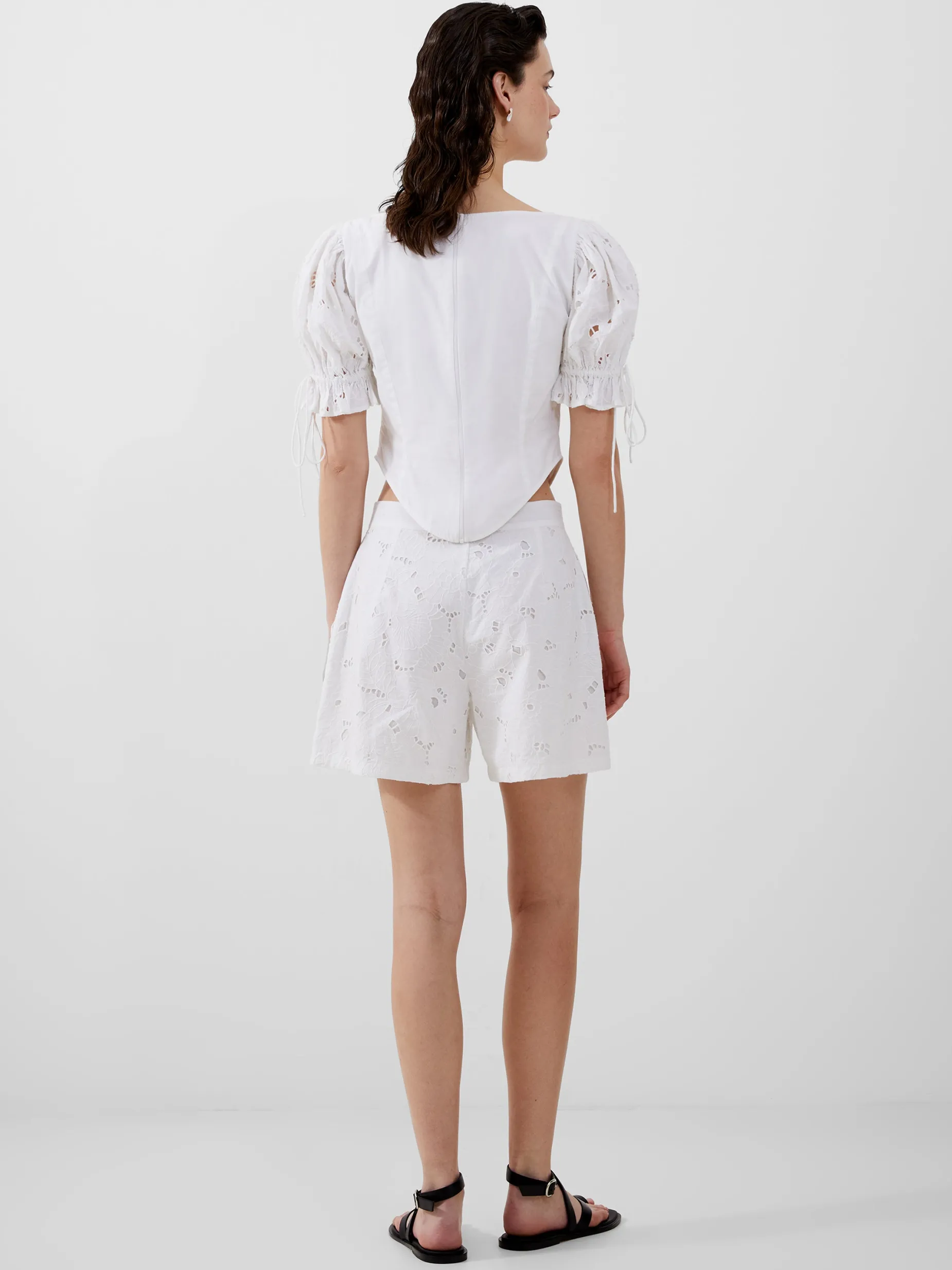 French Connection Co-Ords-Rhodes Cotton Embroidered Top