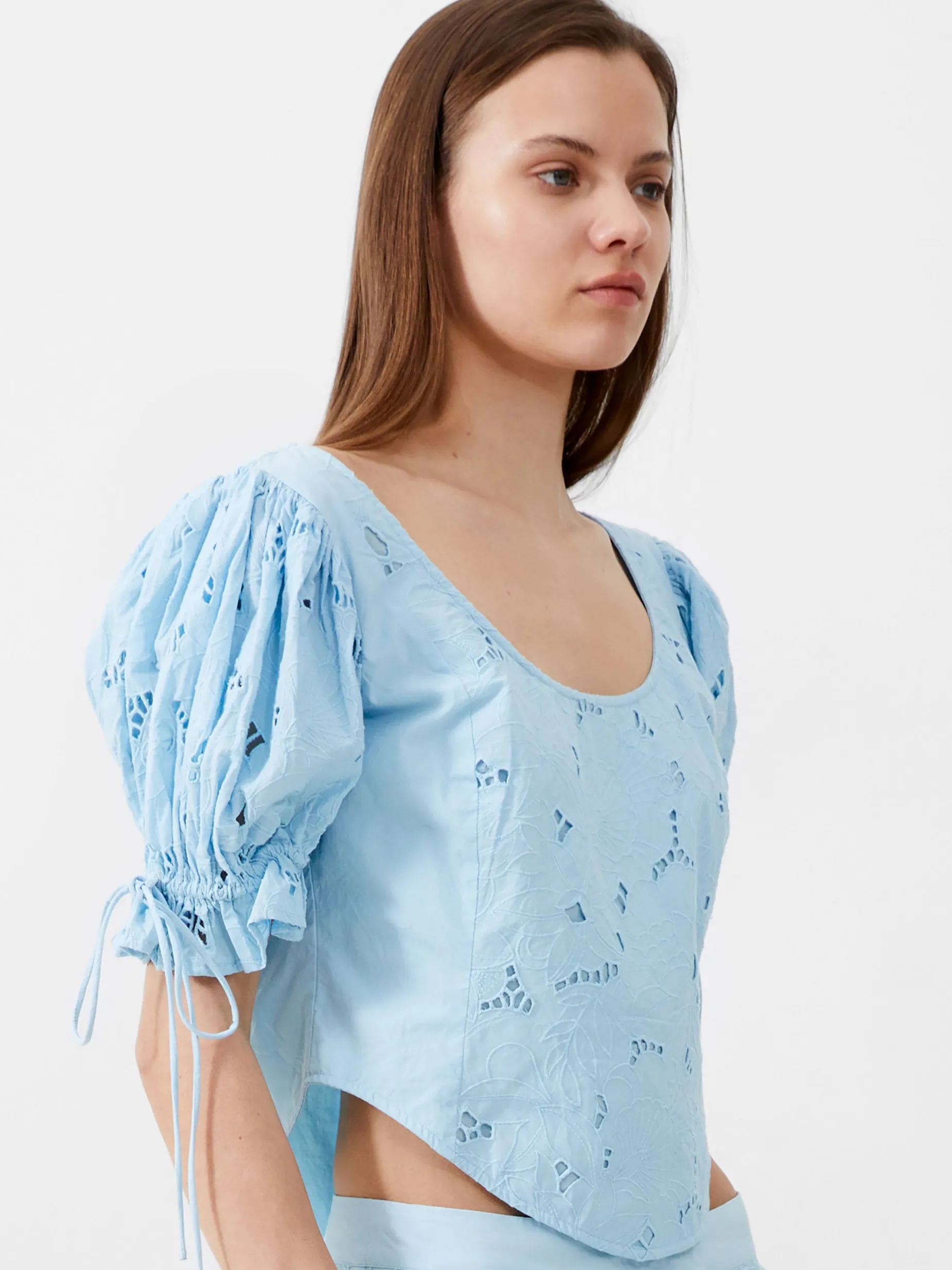 French Connection Co-Ords-Rhodes Cotton Embroidered Top