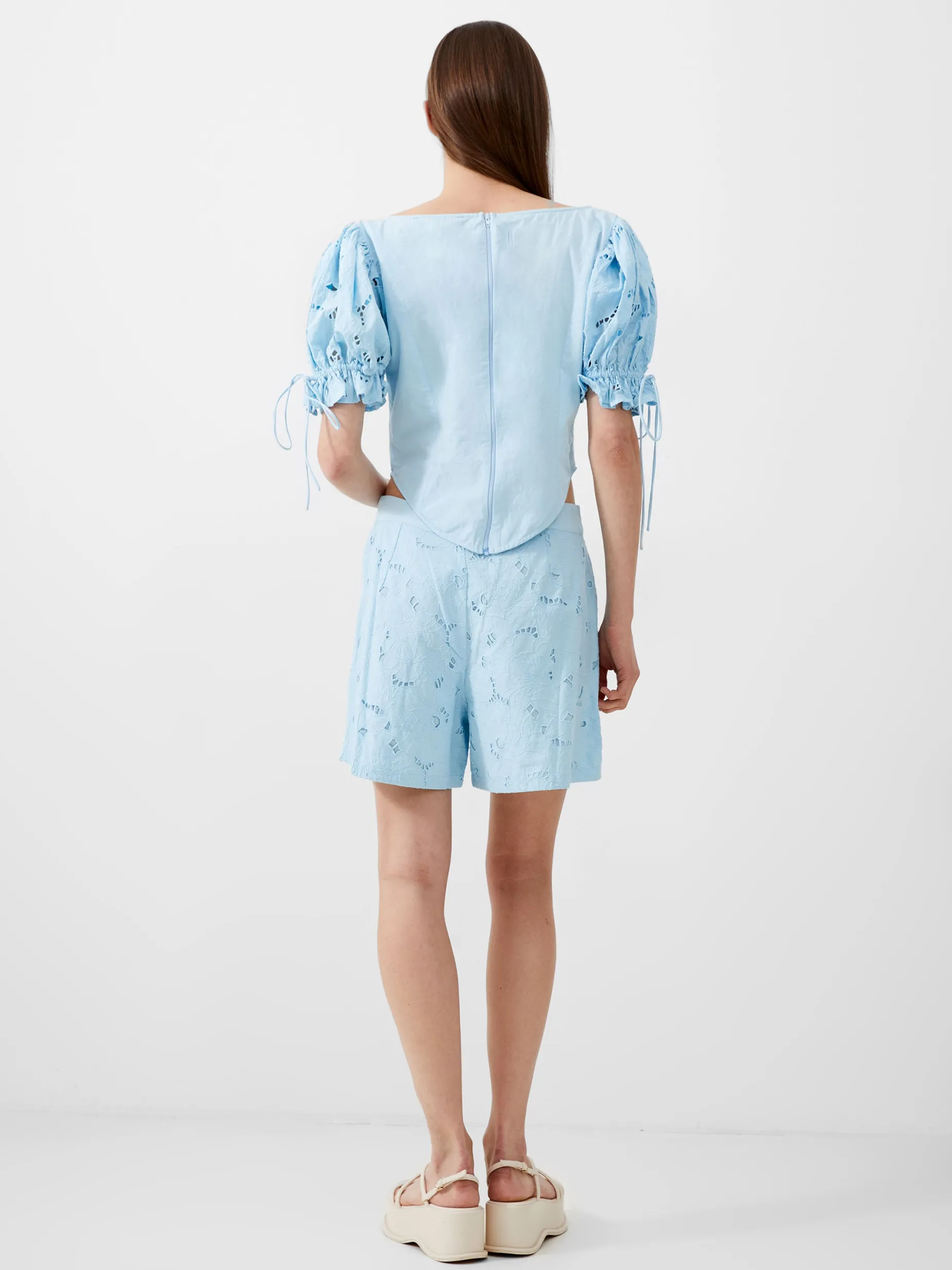 French Connection Co-Ords-Rhodes Cotton Embroidered Top