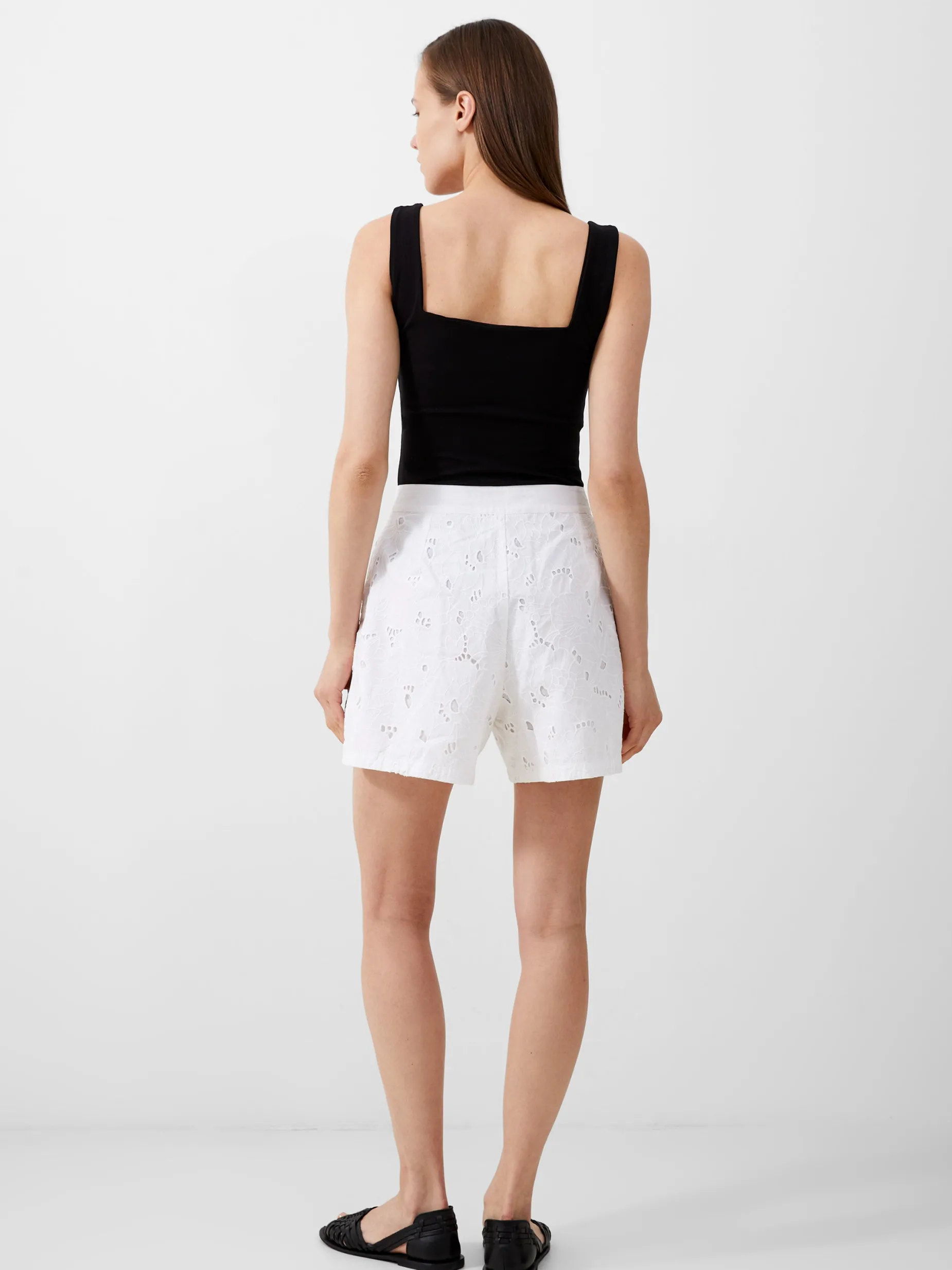 French Connection Co-Ords-Rhodes Cotton Embroidered Shorts