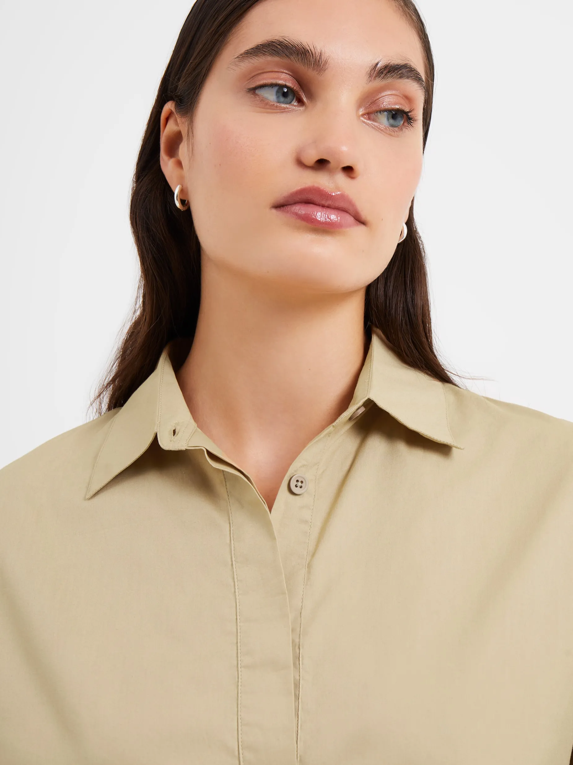 French Connection Tops|Shirts-Rhodes Poplin Popover Shirt