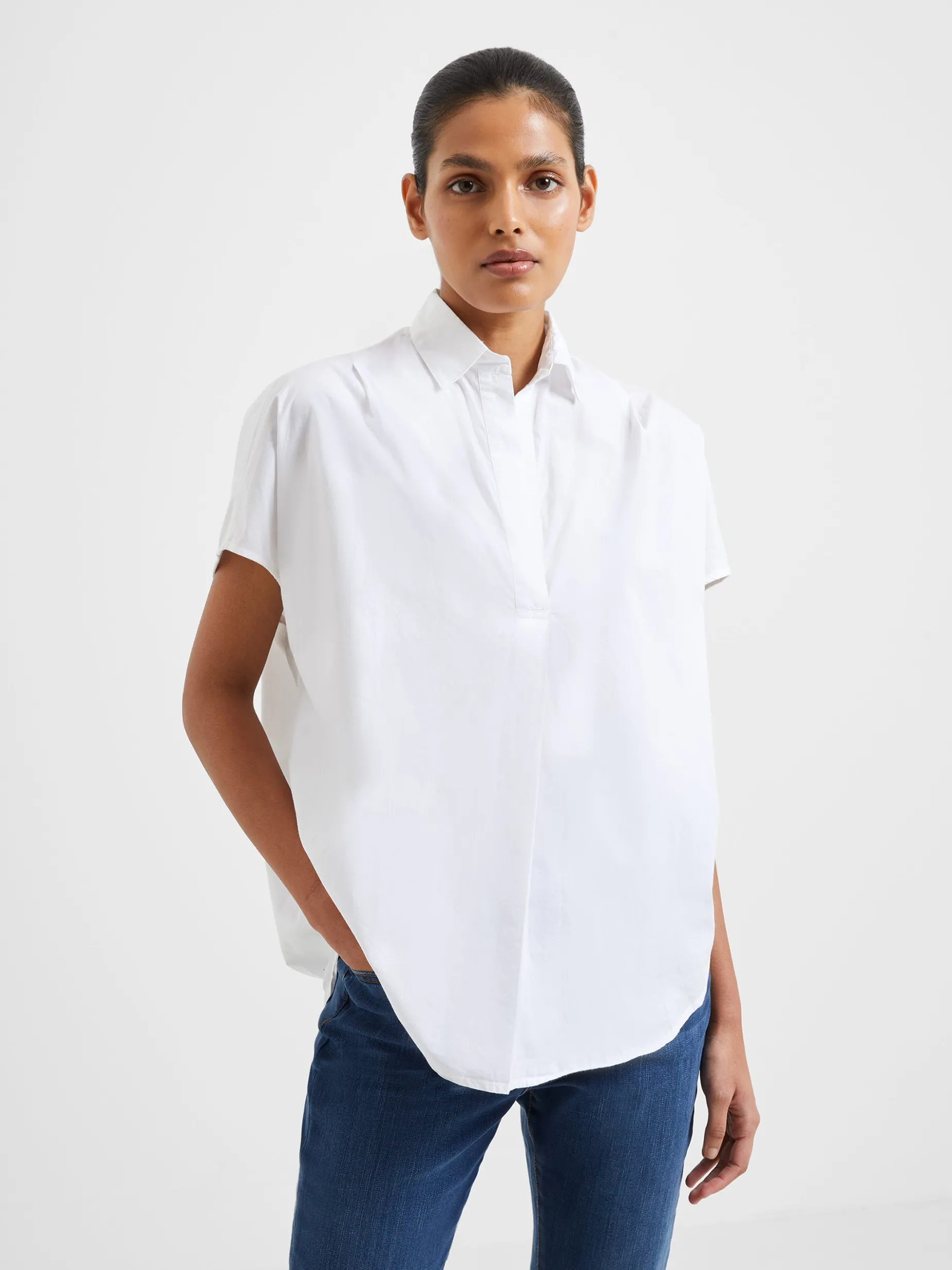 French Connection Shirts-Rhodes Poplin Sleeveless Popover Shirt
