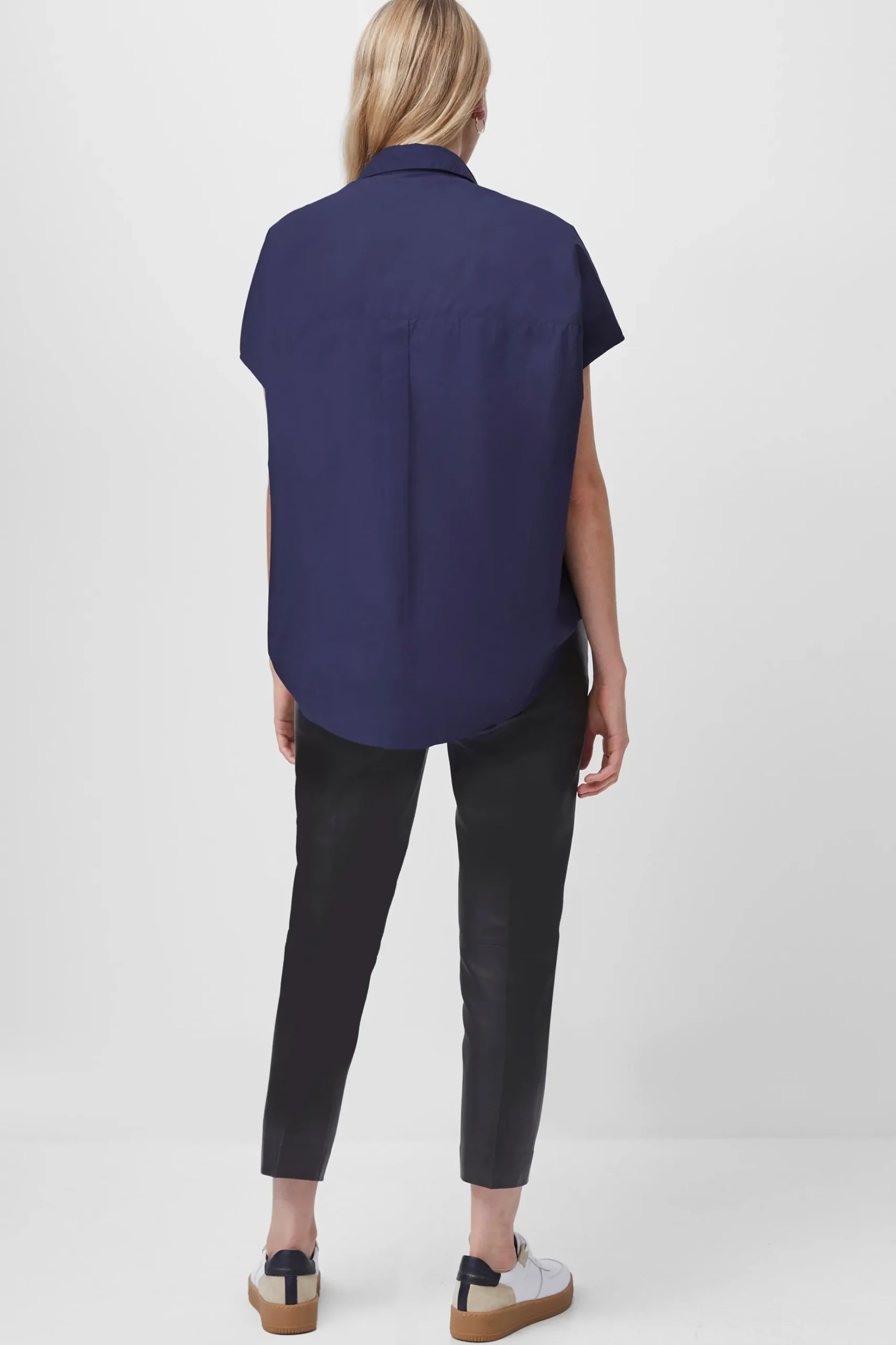 French Connection Tops|Shirts-Rhodes Poplin Sleeveless Popover Shirt