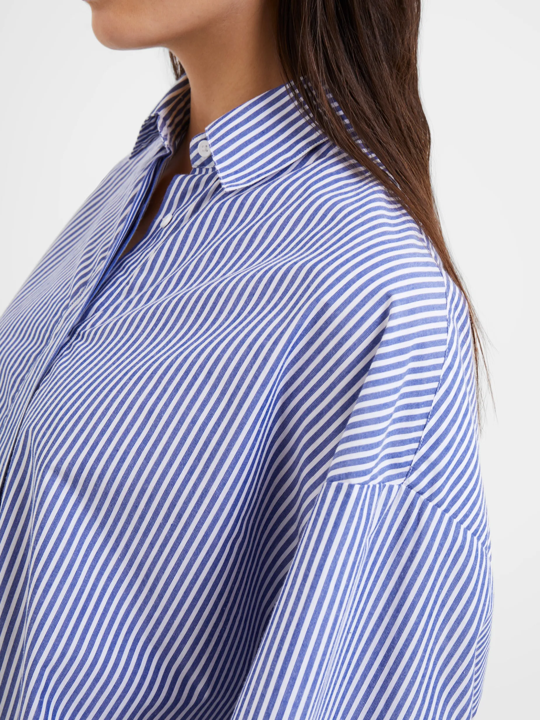 French Connection Tops|Shirts-Rhodes Poplin Stripe Popover Shirt