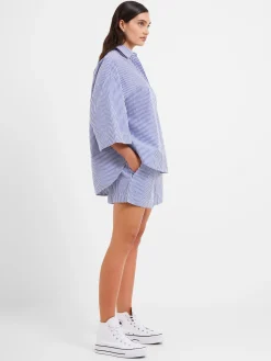French Connection Skirts & Shorts|Co-Ords-Rhodes Poplin Stripe Pull-On Shorts