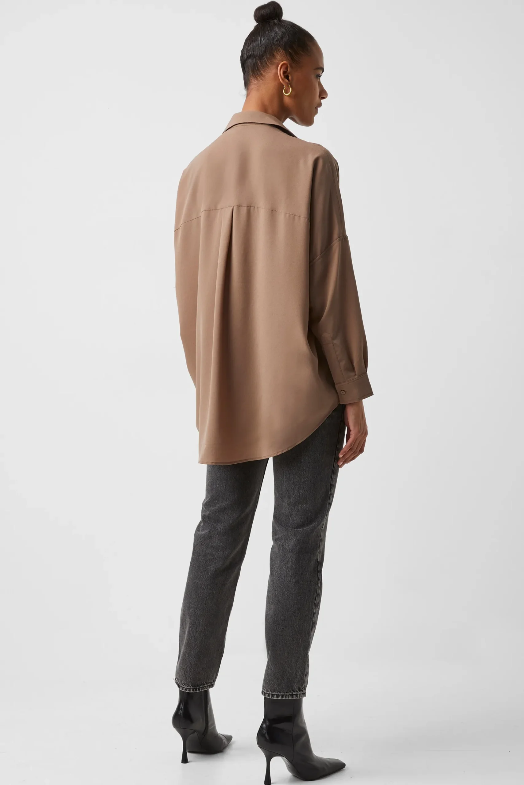 French Connection Tops|Shirts-Rhodes Recycled Crepe Popover Shirt