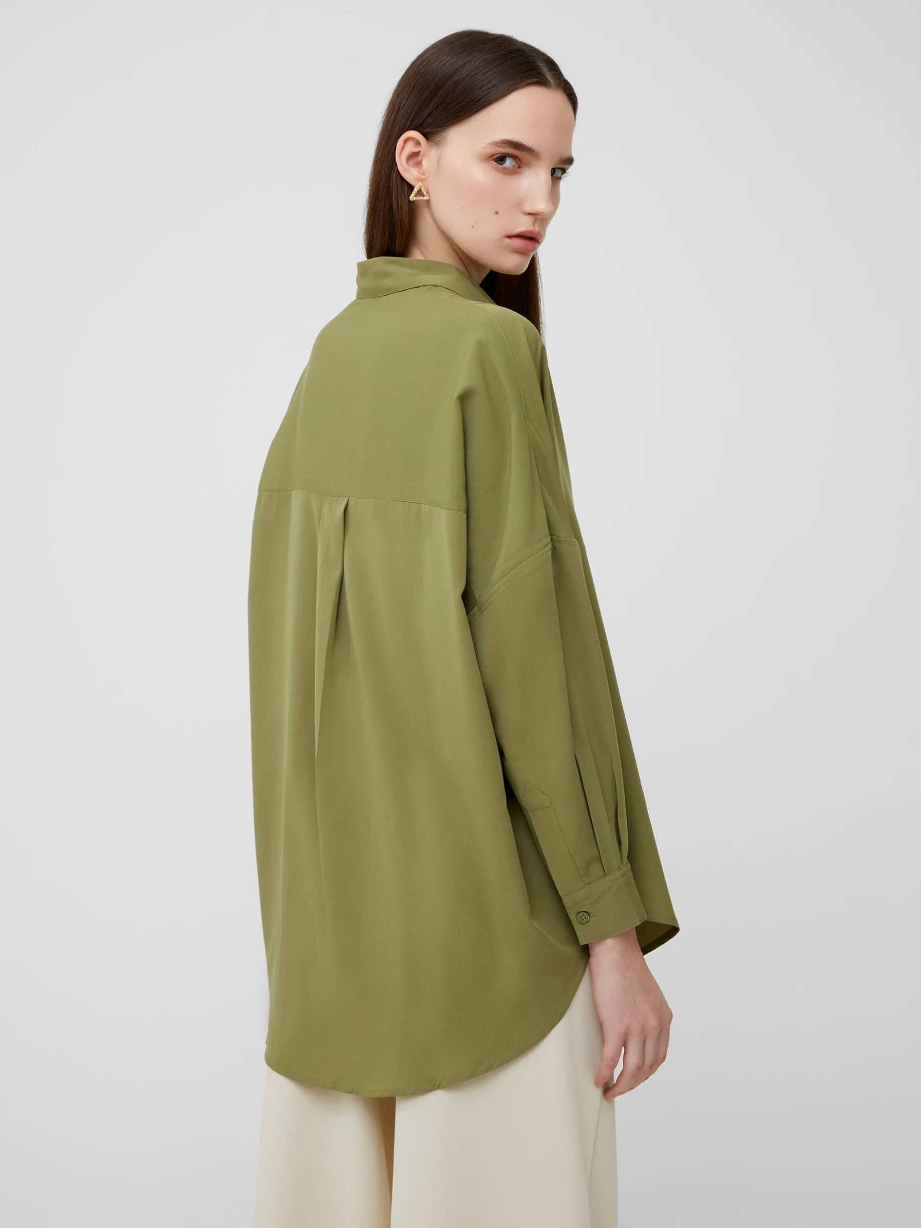 French Connection Tops|Shirts-Rhodes Recycled Crepe Popover Shirt