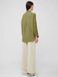 French Connection Tops|Shirts-Rhodes Recycled Crepe Popover Shirt