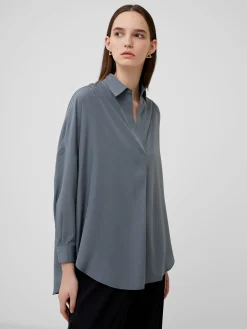 French Connection Tops|Shirts-Rhodes Recycled Crepe Popover Shirt