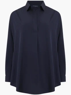 French Connection Tops|Shirts-Rhodes Recycled Crepe Popover Shirt