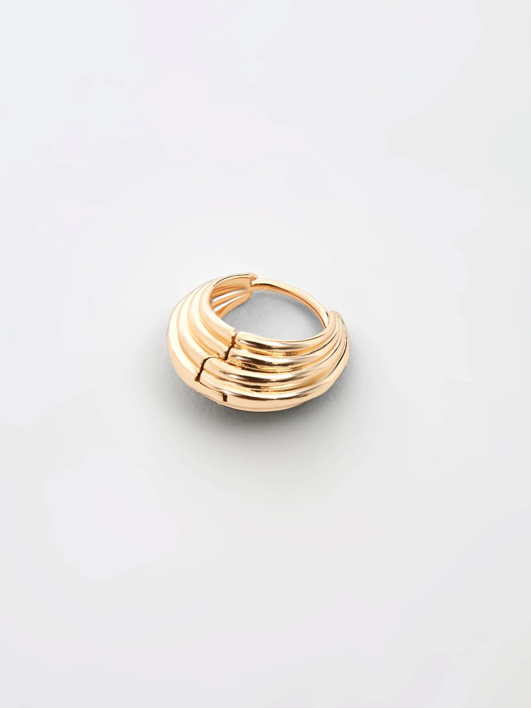 Women French Connection Jewellery|Jewellery-Ridged Huggie Hoop Earrings
