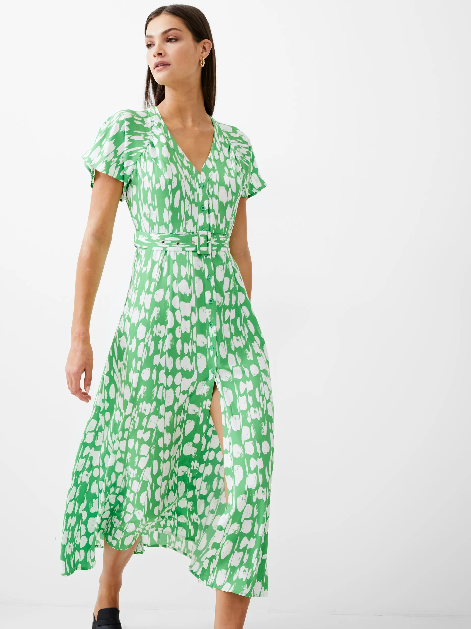 French Connection Maxi Dresses-Riley Belted Maxi Dress