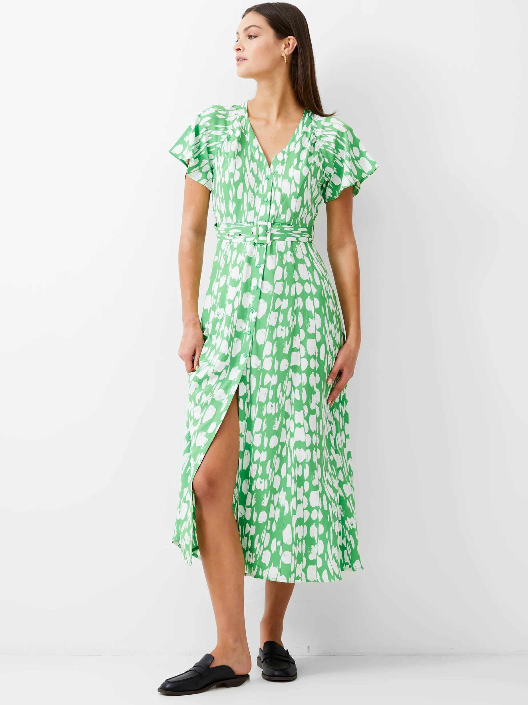 French Connection Maxi Dresses-Riley Belted Maxi Dress